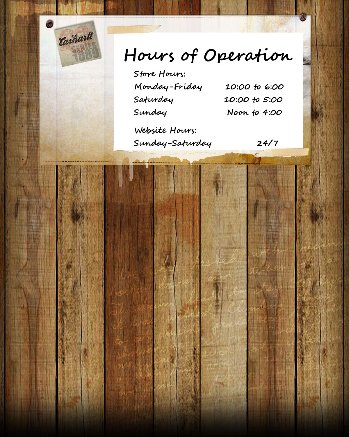 Uhans Store Hours